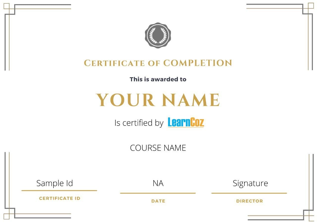 LearnCoz Certificate